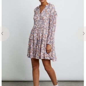 Rails Poppie Floral Mini Dress Pink Jasmine Women’s S Boho Tiered Romantic